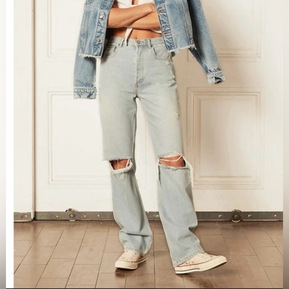 NWT Boyish The Ziggy High Waisted Relaxed Fit Distressed Jeans​​​​​​​​​​